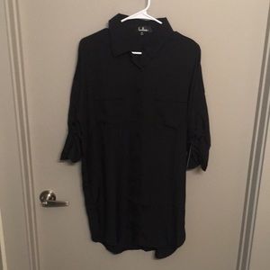 Lulus Black Button Down Dress